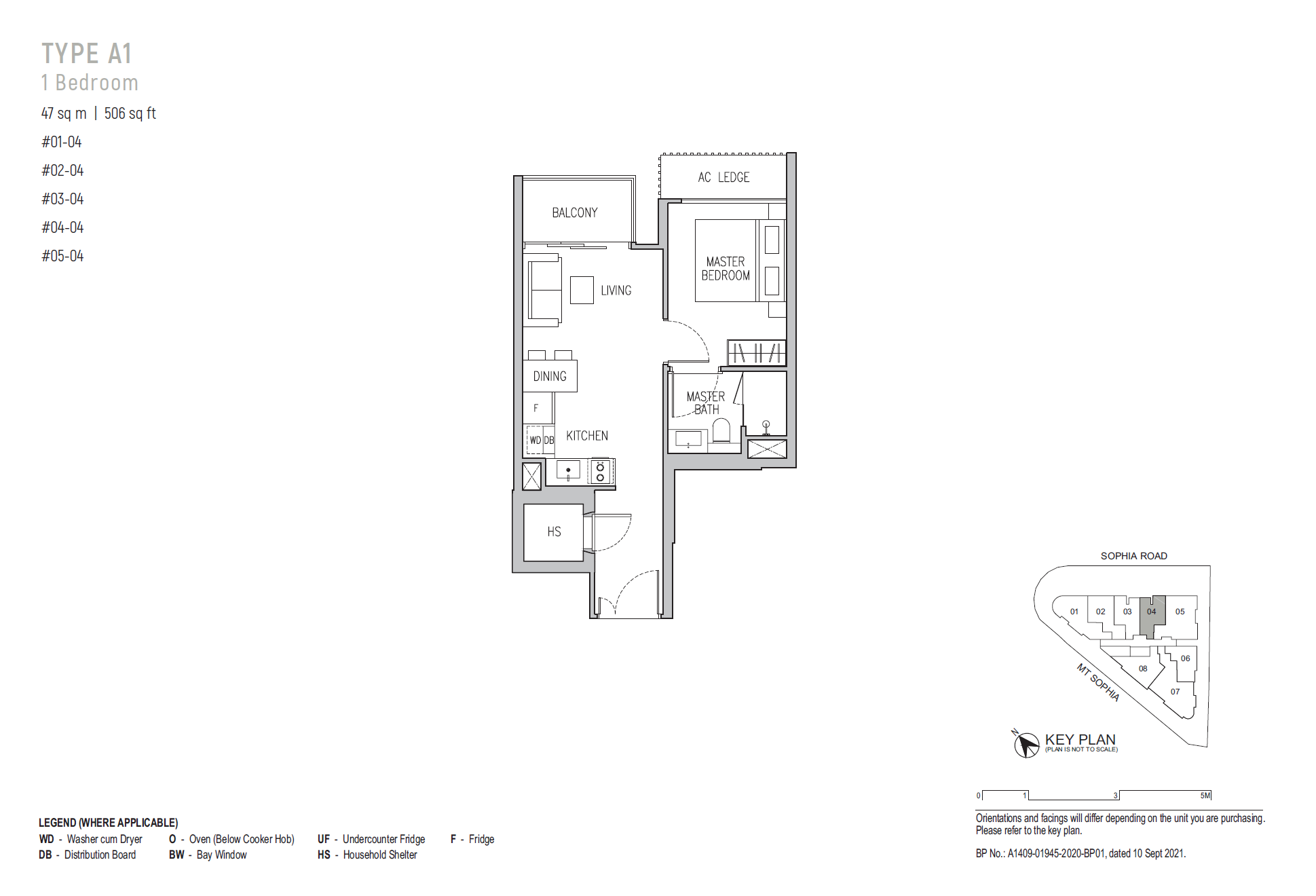 Sophia Regency 1 Bedroom Floor Plan 2